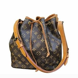 Louis Vuitton Brown Monogram Drawstring Bag
